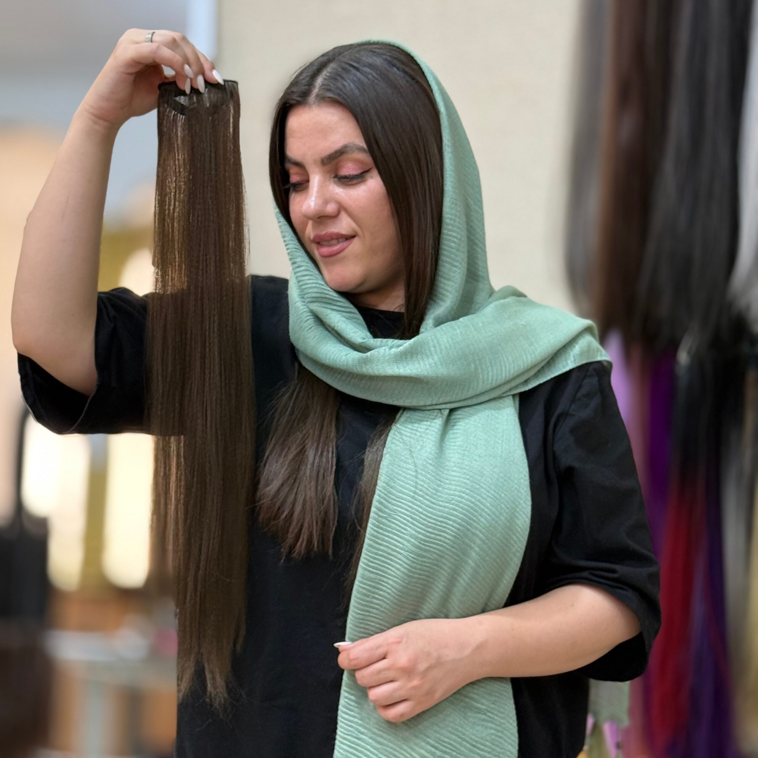 زلف کد۸(قهوه ای زیتونی)