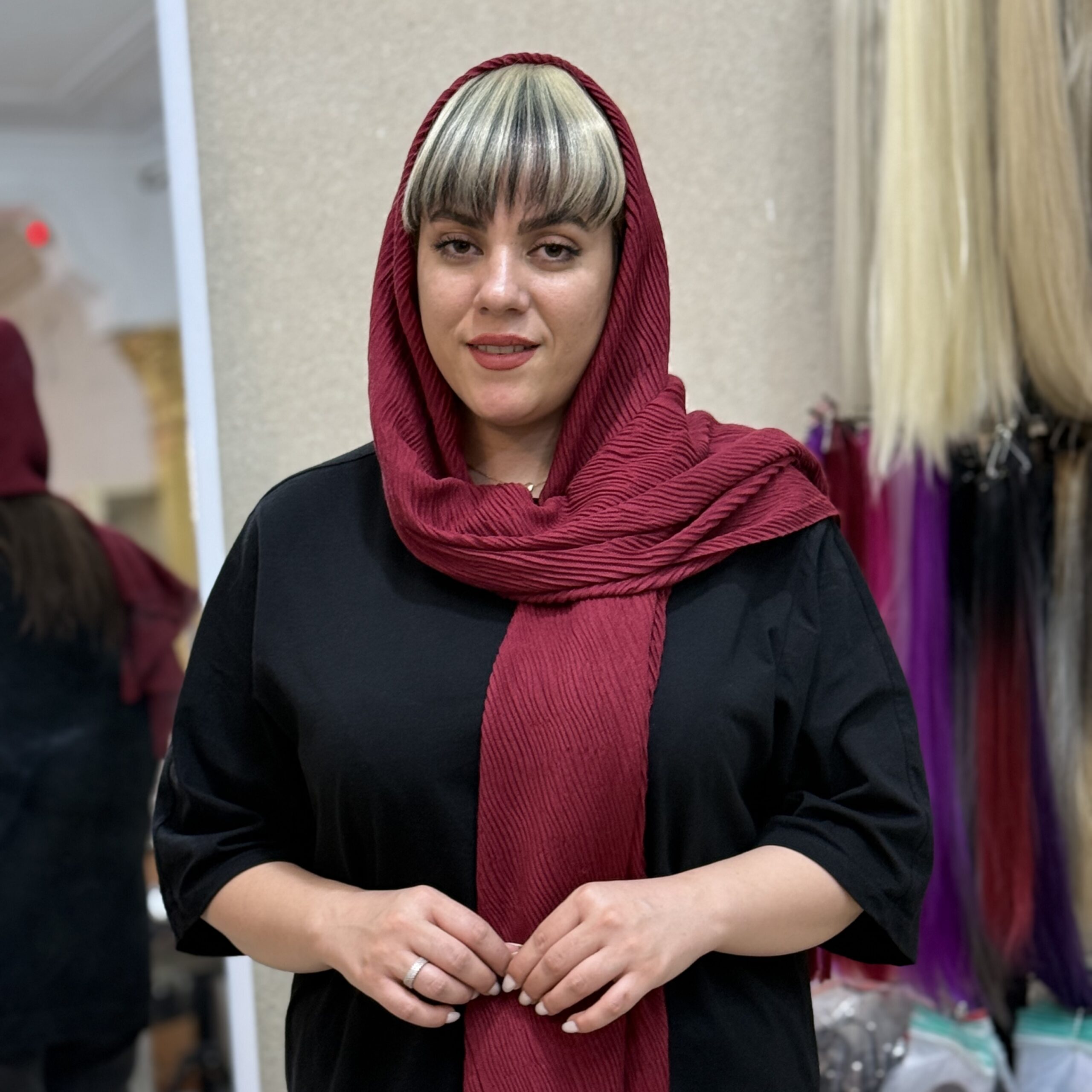 چتری گیره ای بدون بغل لایت کد۱۶۲ (ترکیب قهوه ای سوخته و کنفی)