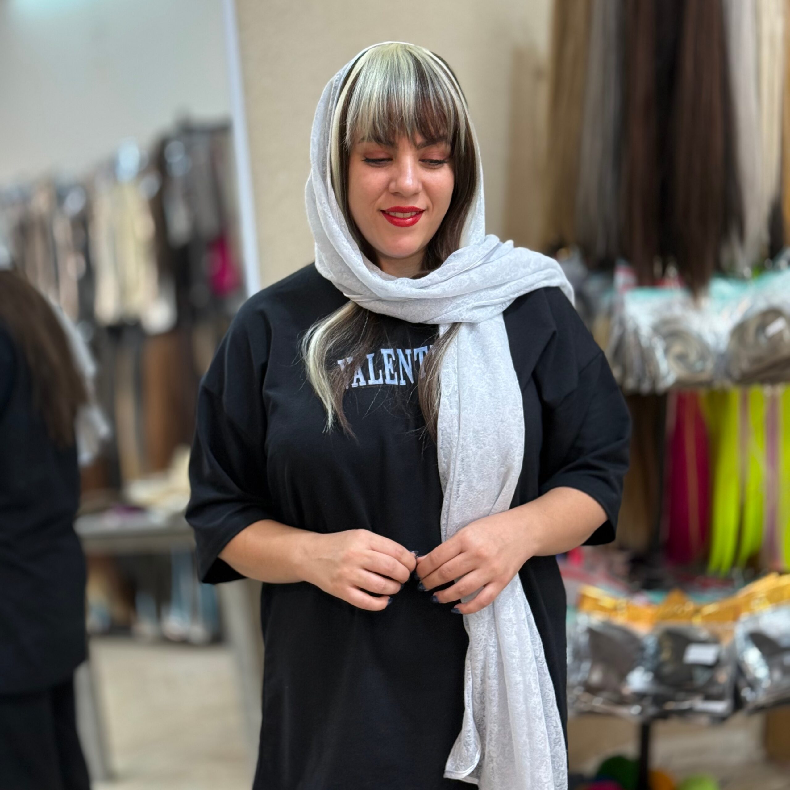 چتری گیره ای بغل دار لایت کد۶۰۴(بلوند یخی و فندقی) - Image 2