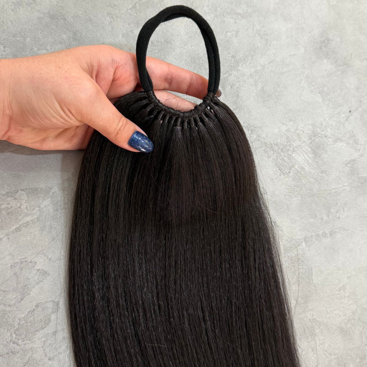 دم اسبی کشی قد50 مشکی طبیعی - Image 3