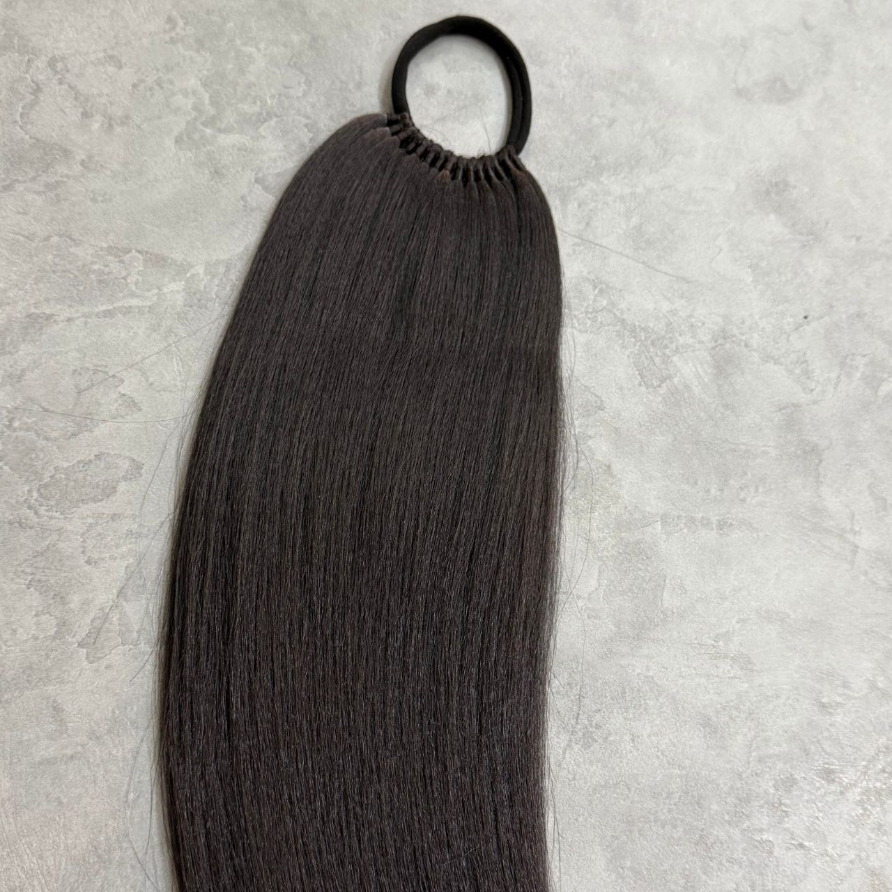 دم اسبی کشی قد50 مشکی طبیعی - Image 4