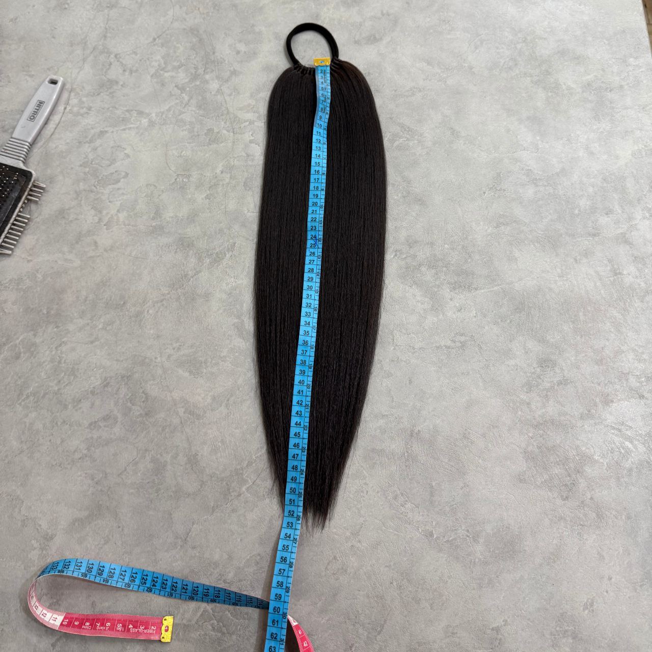 دم اسبی کشی قد50 مشکی طبیعی - Image 2