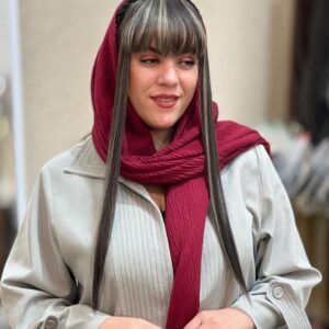 چتری تل بافت کد216 (ترکیب قهوه ای سوخته و بلوند کنفی)