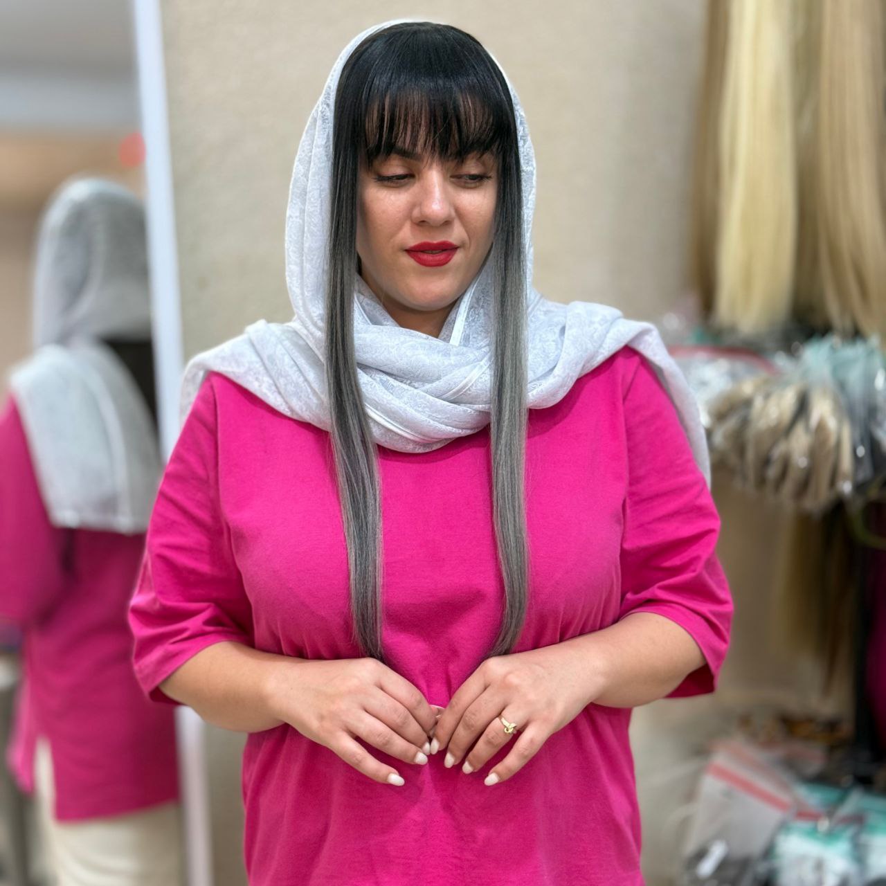 چتری تلی بغل دار آمبره مشکی و دودی